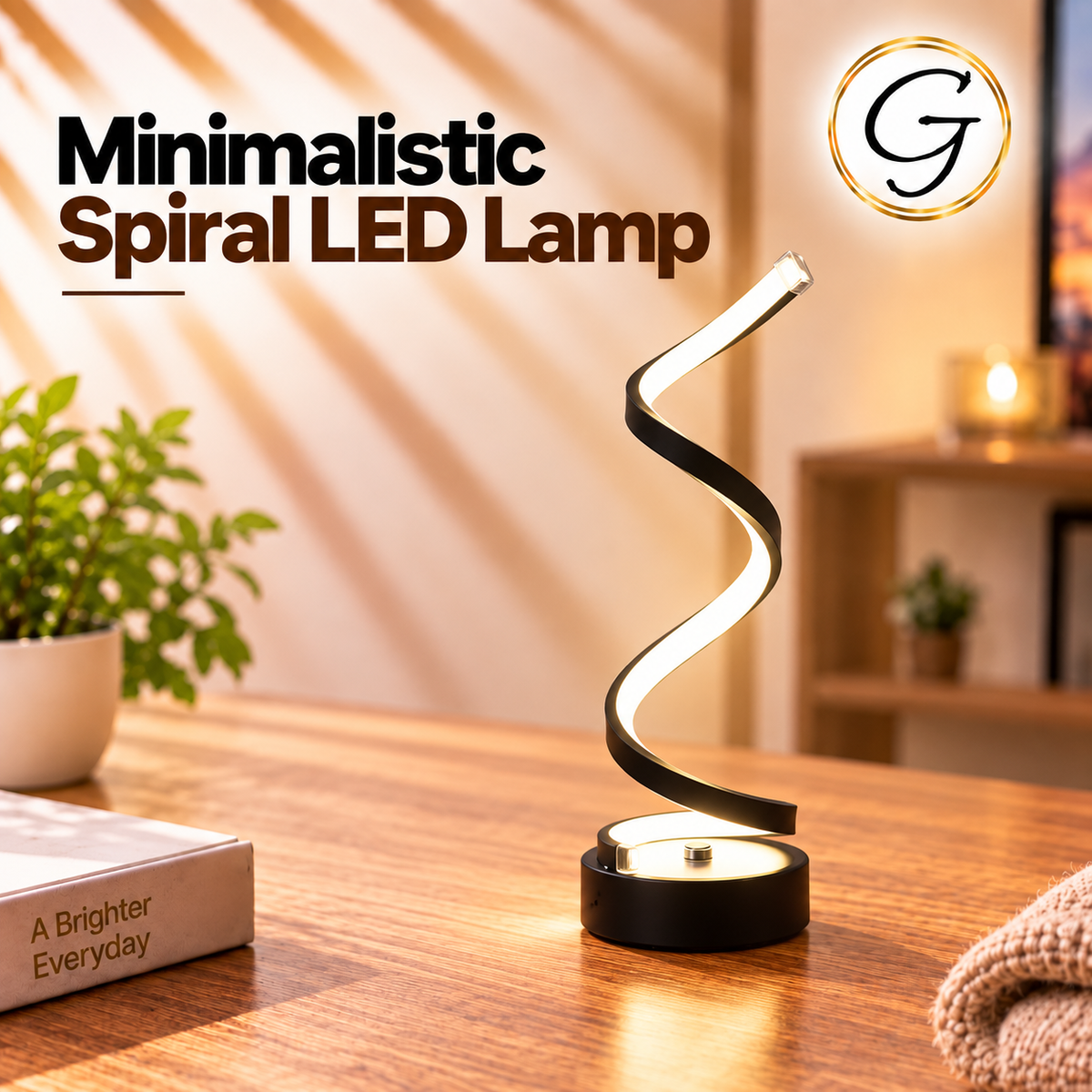 Minimalist Spiral LED Lamp
