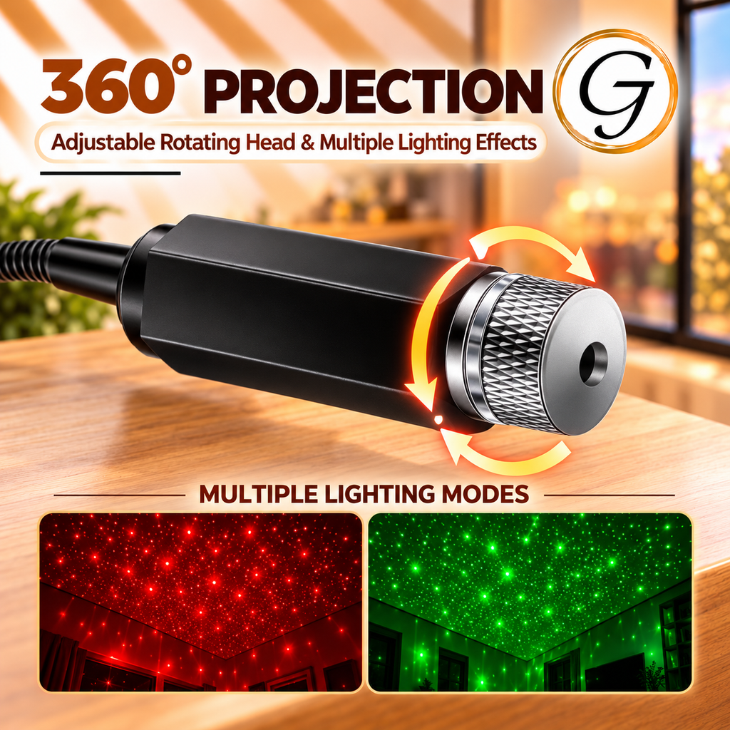 Interior Car and Room Roof Star Laser Light with LED Starry Galaxy Projection