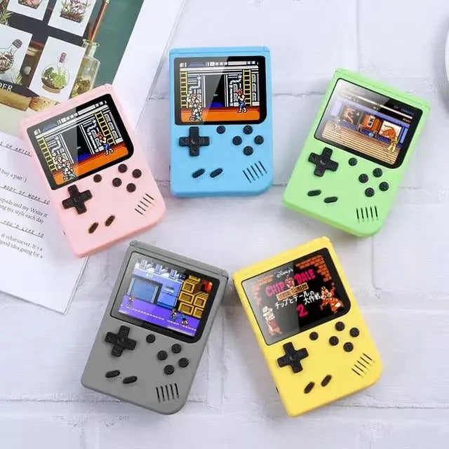 Retro Portable Video Game Console with Classic Childhood Games