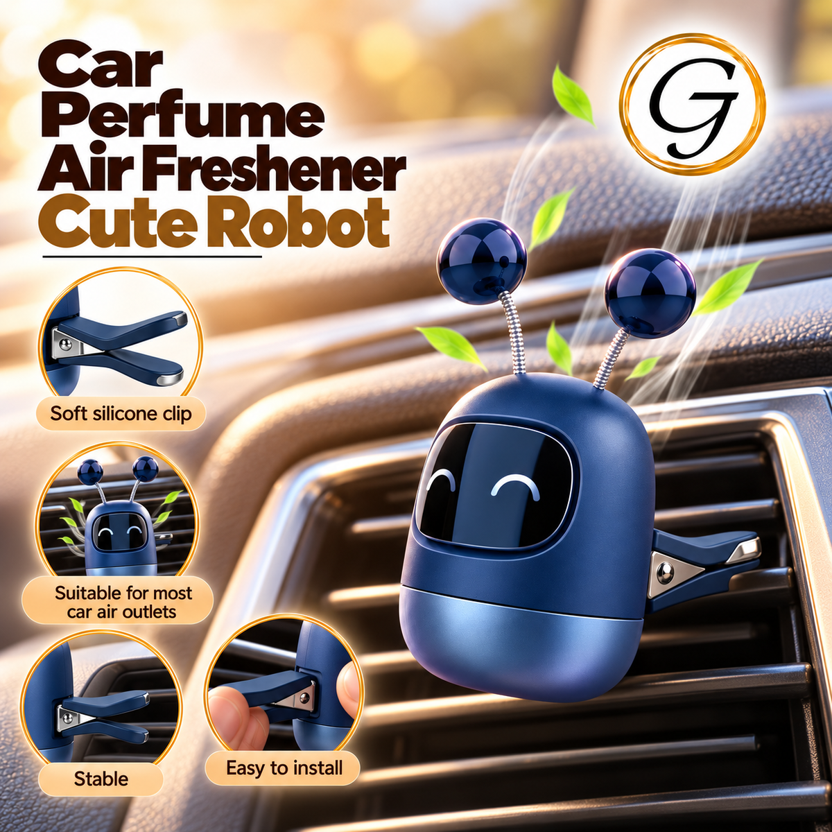 Car Perfume Air Freshener Cute Robot