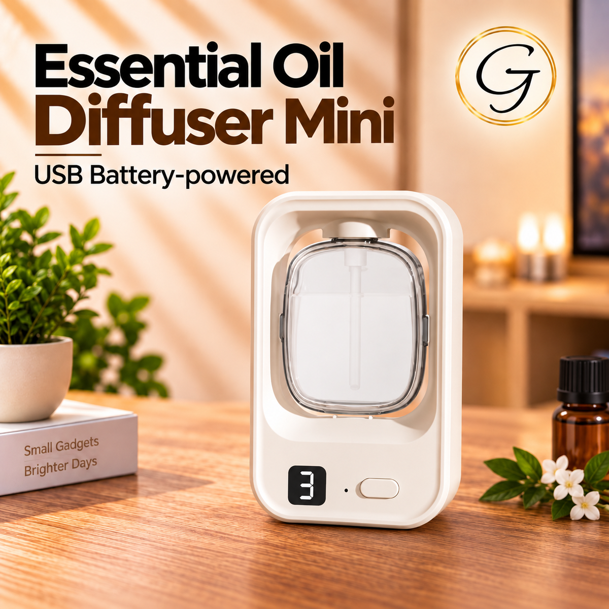Essential Oil Diffuser Mini USB Battery-powered
