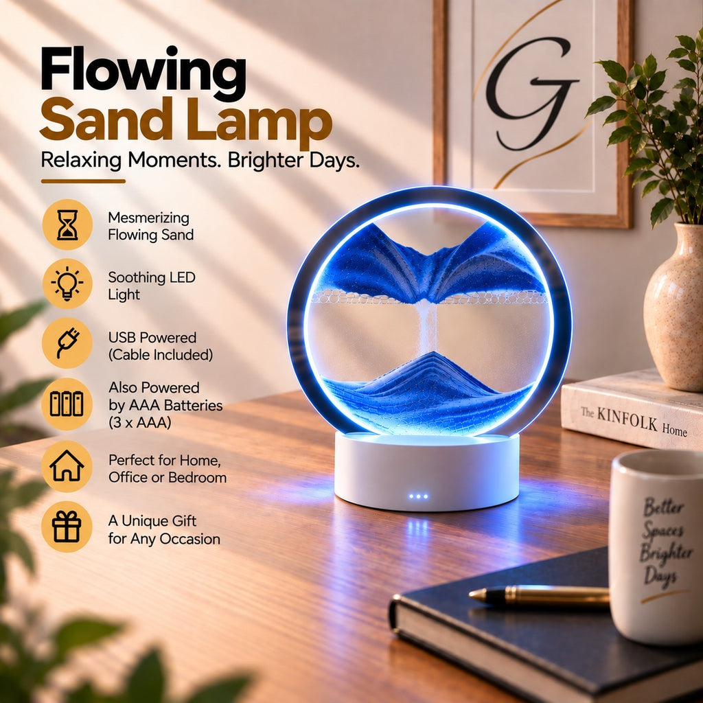 Flowing Sand Hourglass Lamp