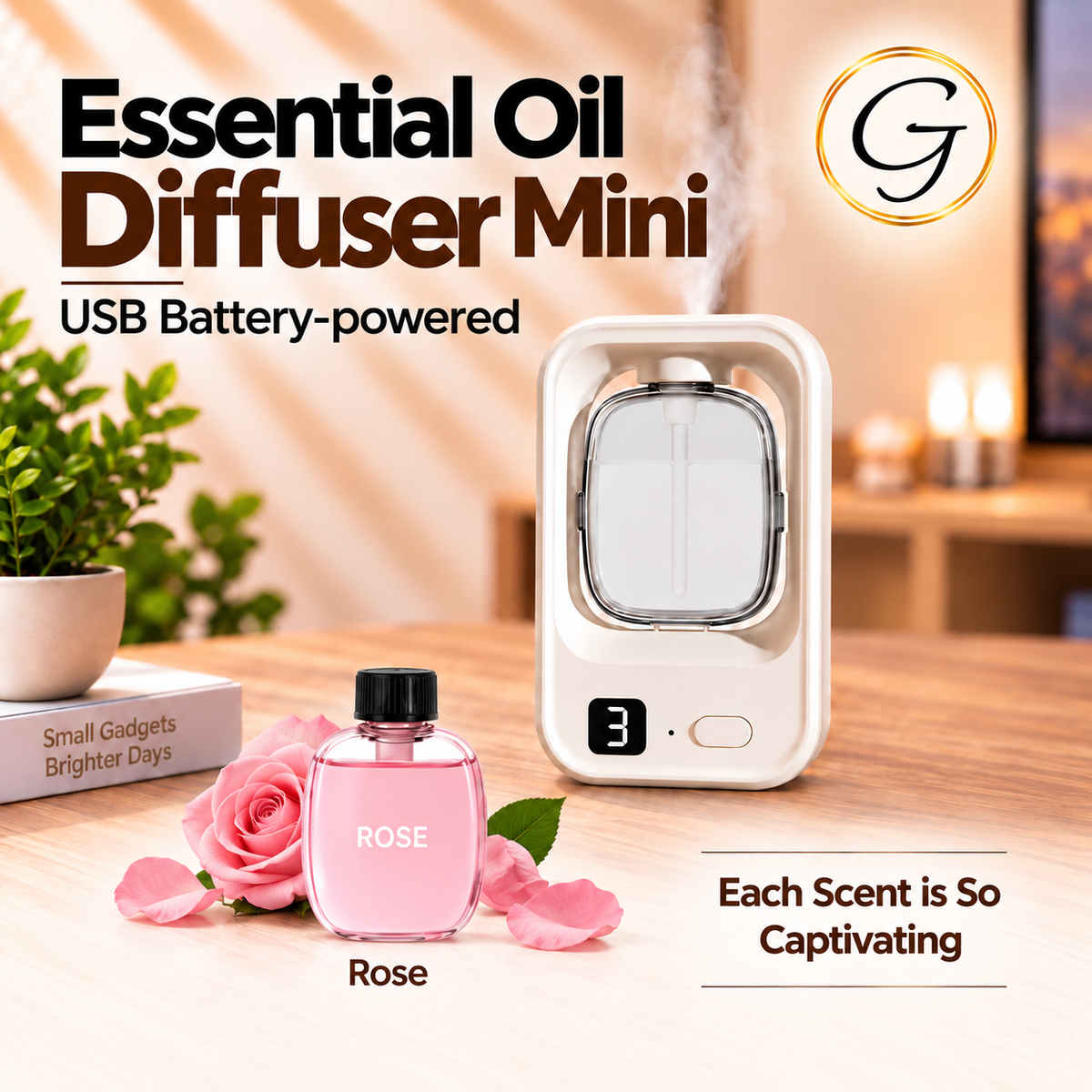 Essential Oil Diffuser Mini USB Battery-powered
