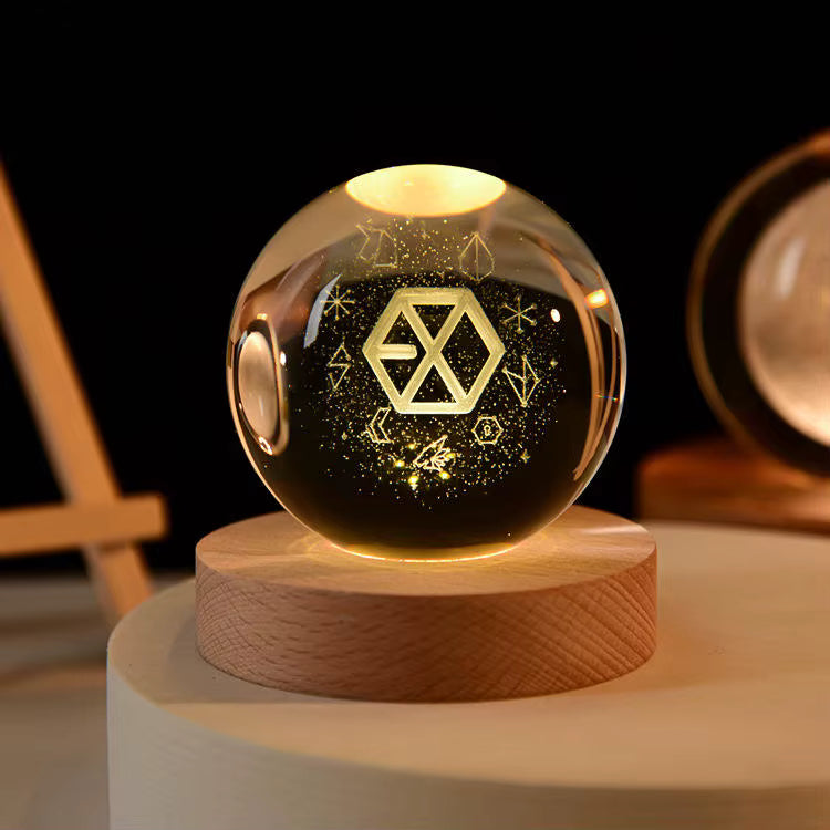3D Crystal Ball Night Lamp