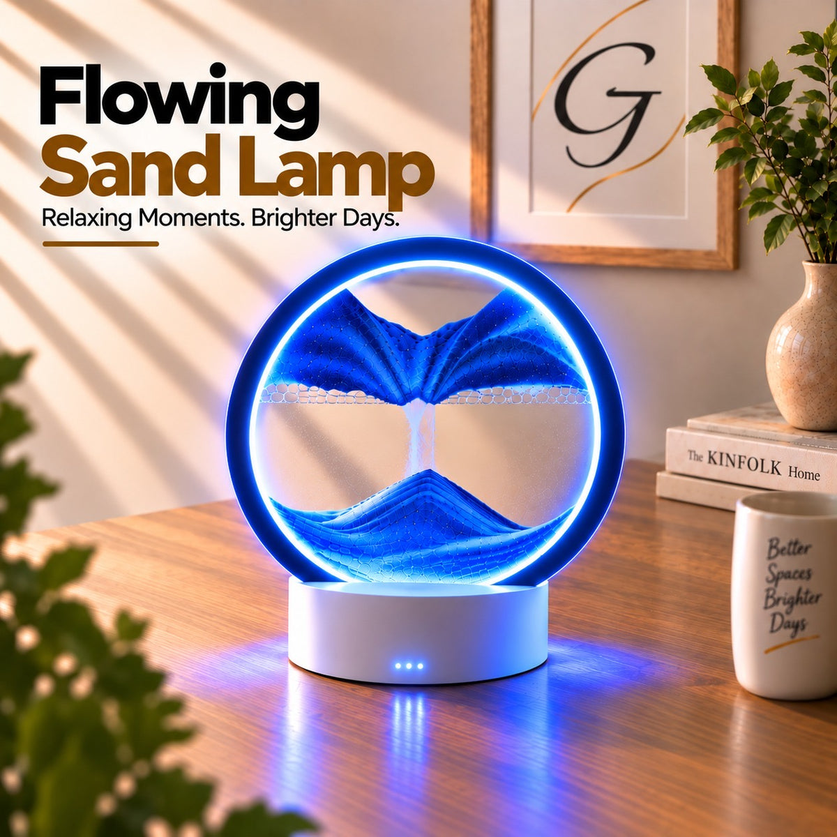Flowing Sand Hourglass Lamp