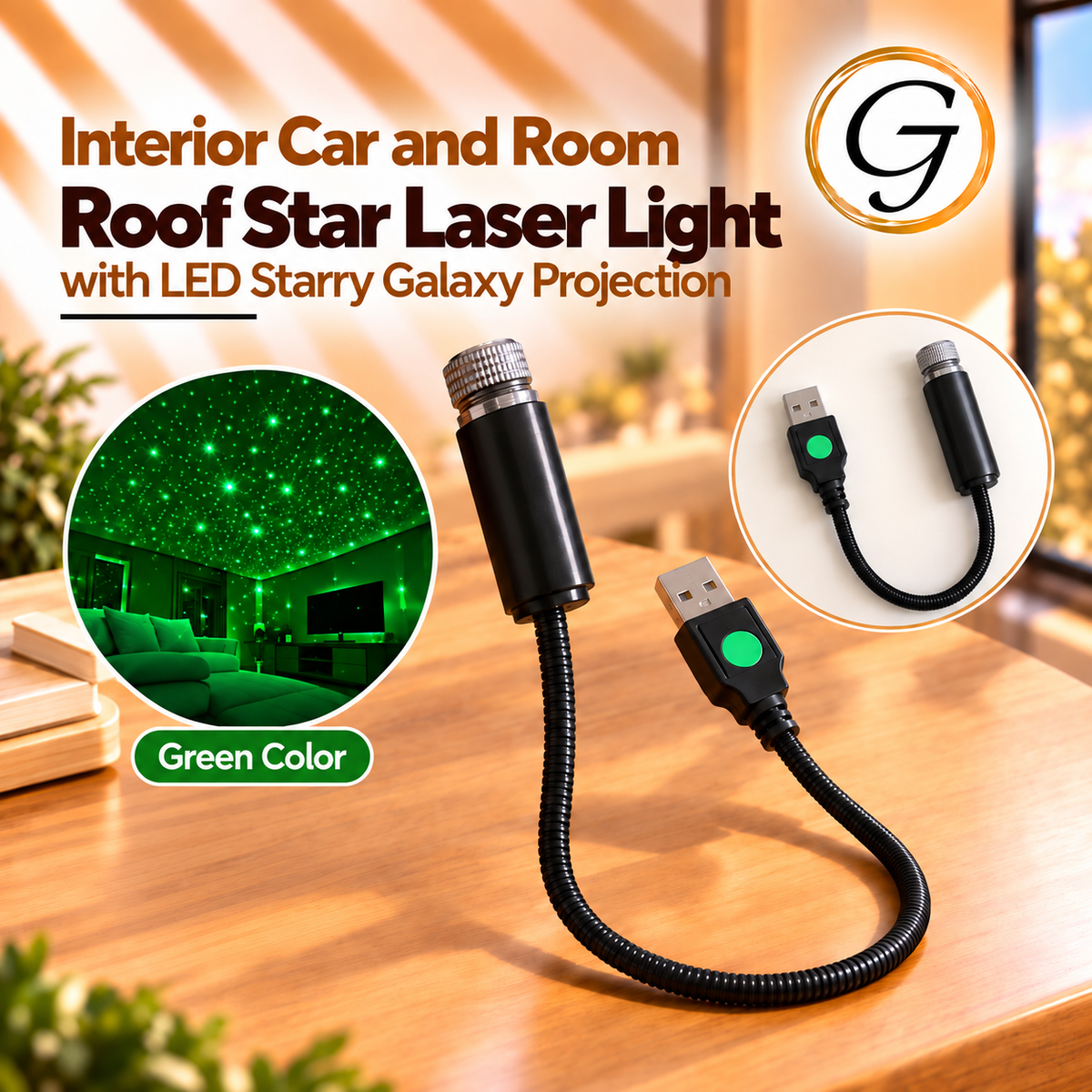 Interior Car and Room Roof Star Laser Light with LED Starry Galaxy Projection