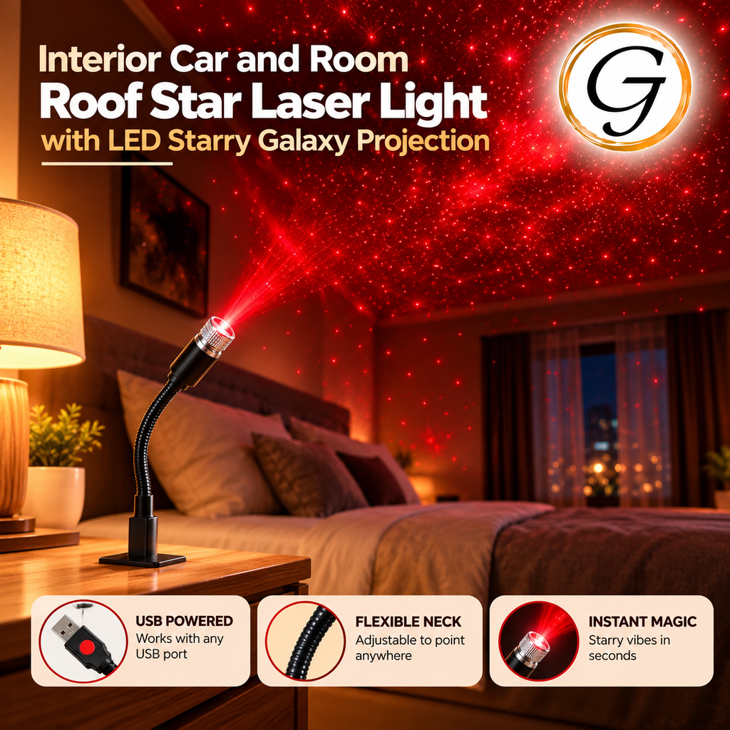 Interior Car and Room Roof Star Laser Light with LED Starry Galaxy Projection