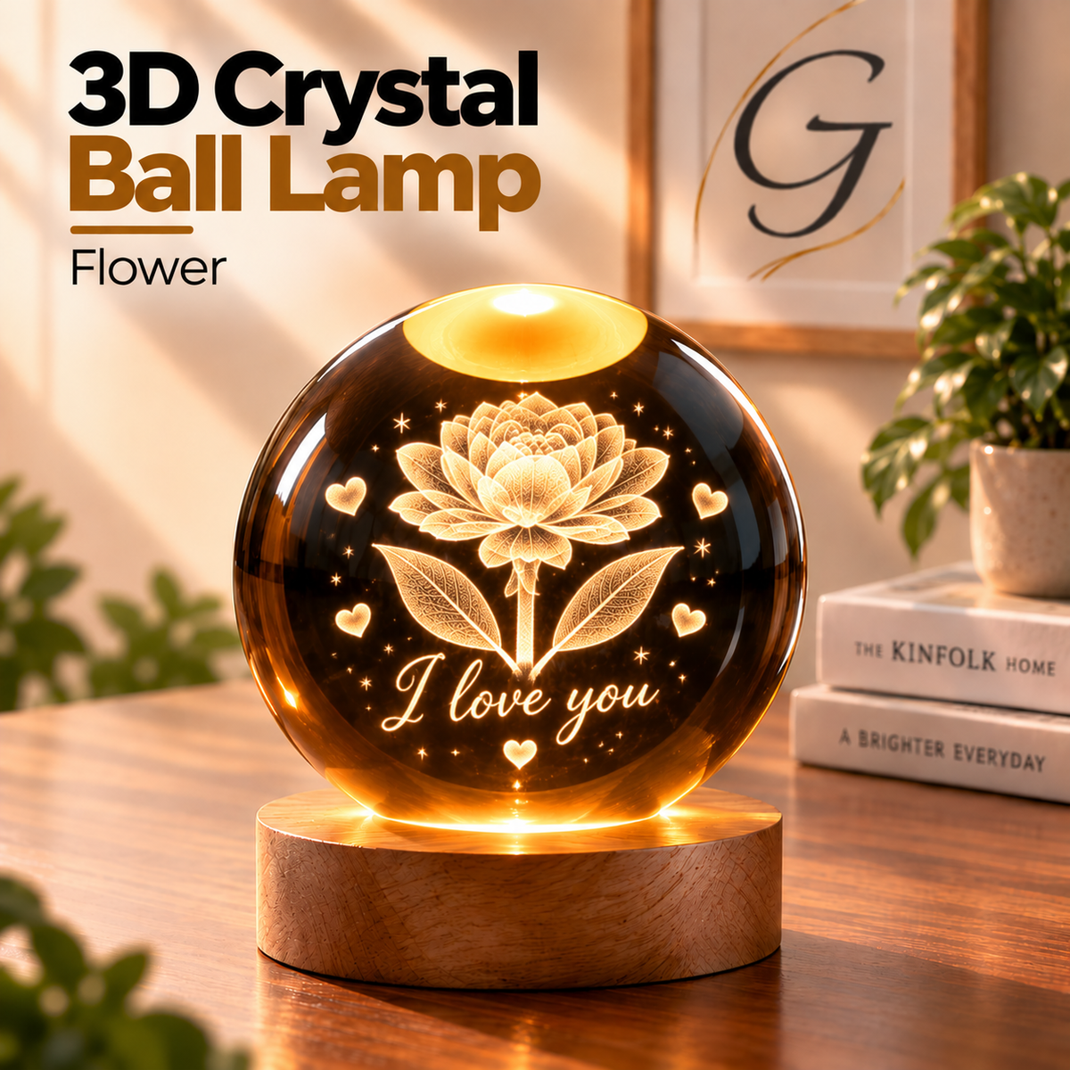 3D Crystal Ball Lamp