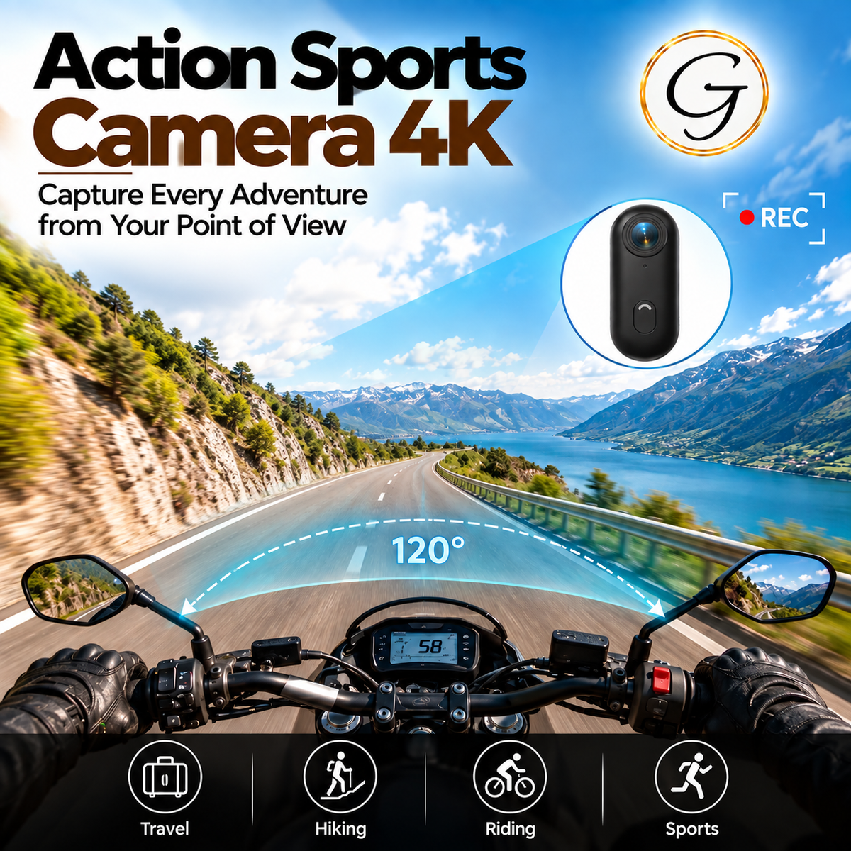Action Sports Camera 4K Wifi