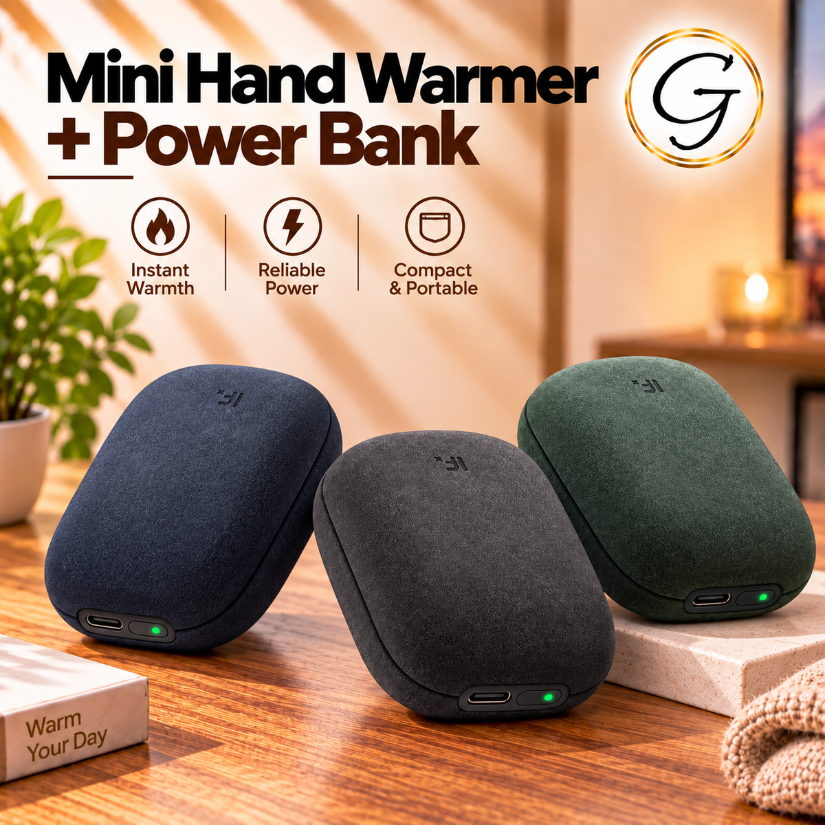 Mini Hand Warmer + Power Bank