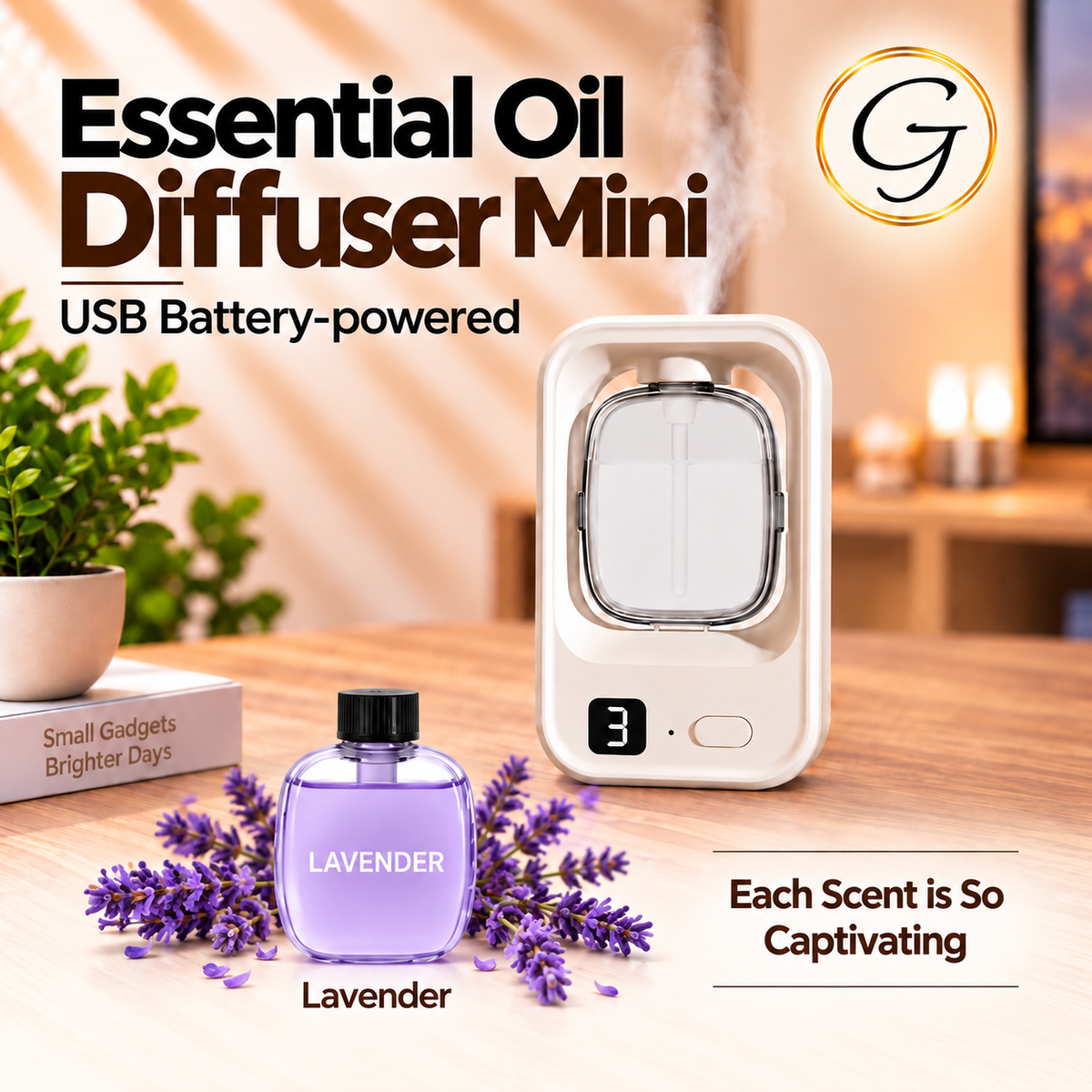 Essential Oil Diffuser Mini USB Battery-powered