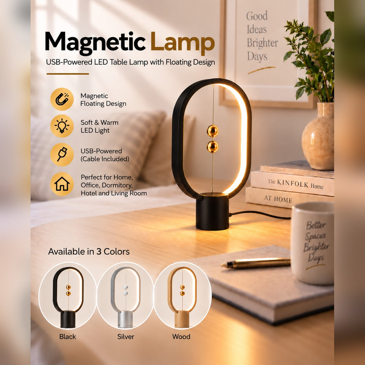 Magnetic LED Table Lamp