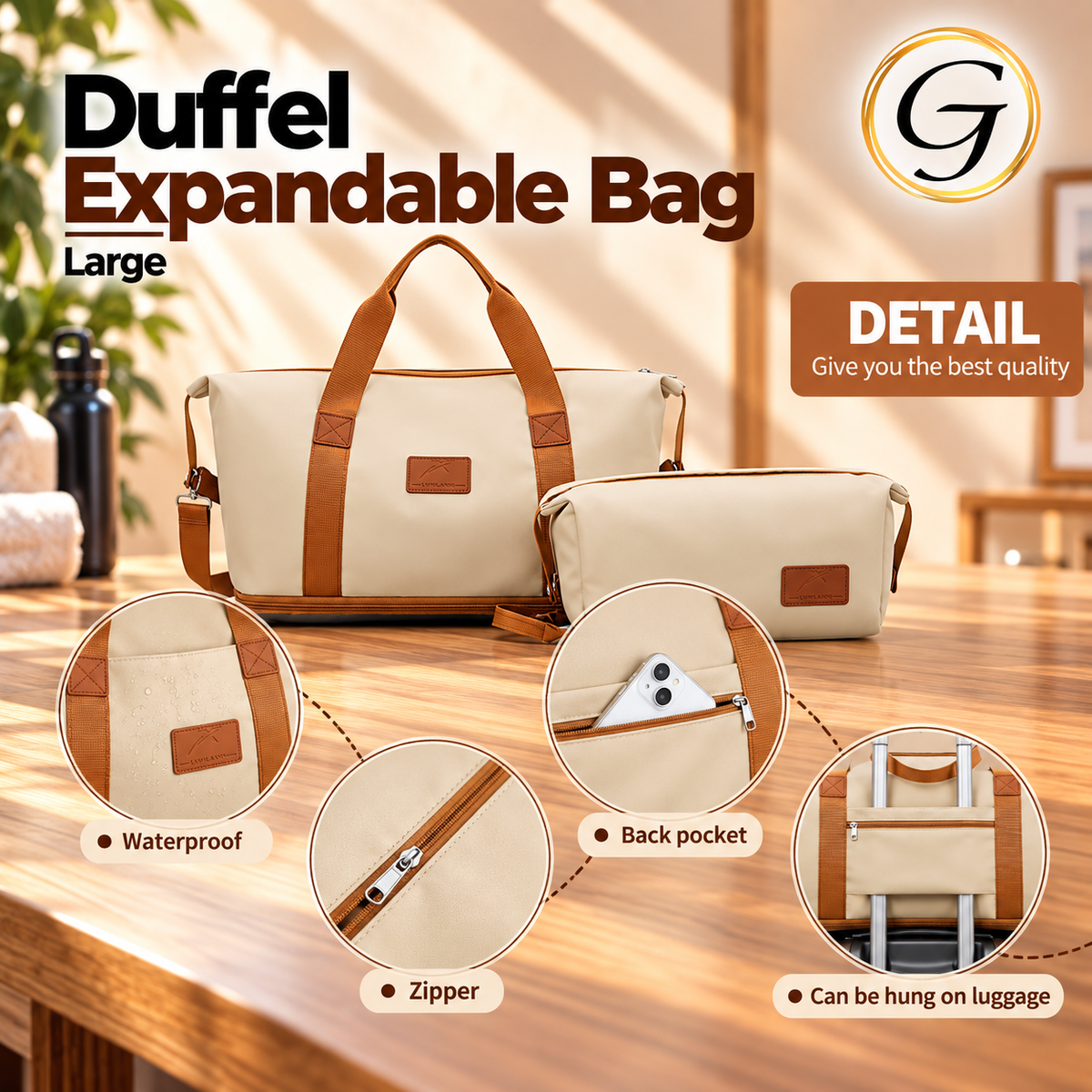 Duffel Expandable Bag -  Large