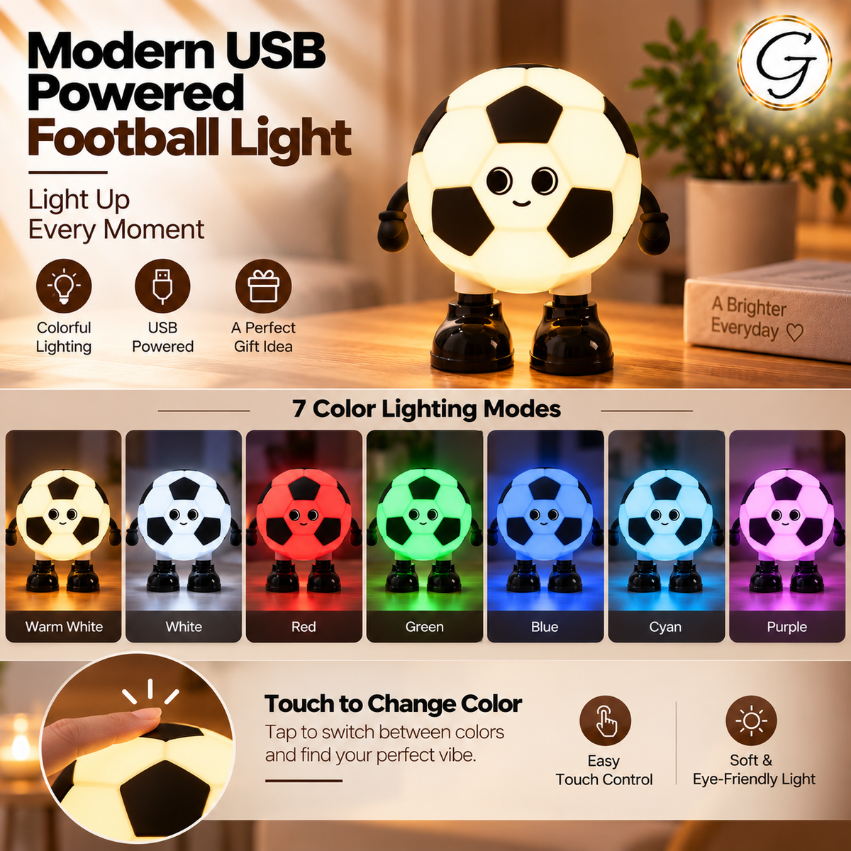 Modern USB Powered Football Light