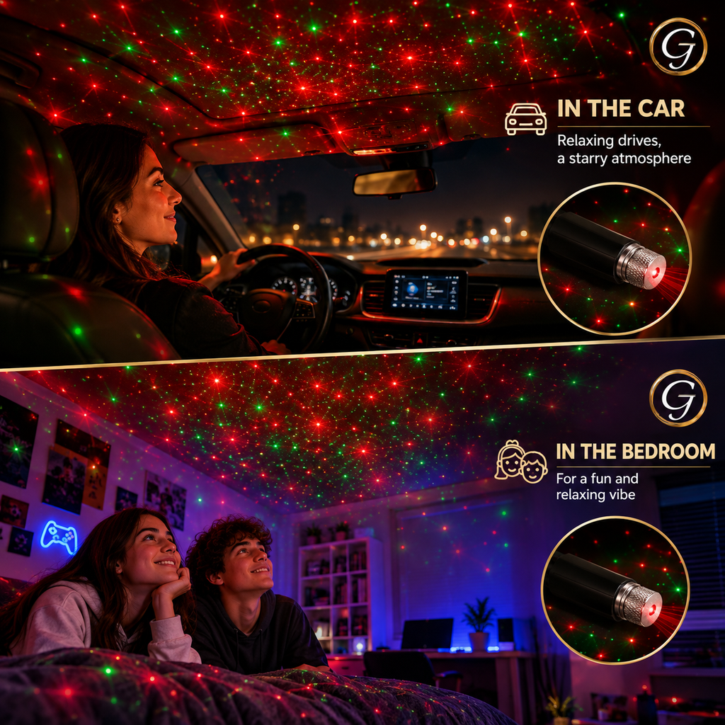 Interior Car and Room Roof Star Laser Light with LED Starry Galaxy Projection