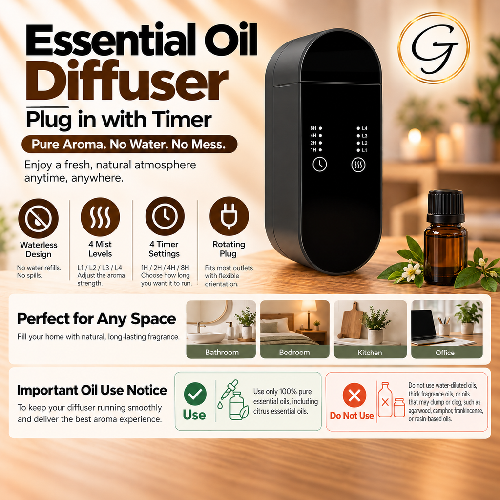 Essential Oil Diffuser Plug in with Timer