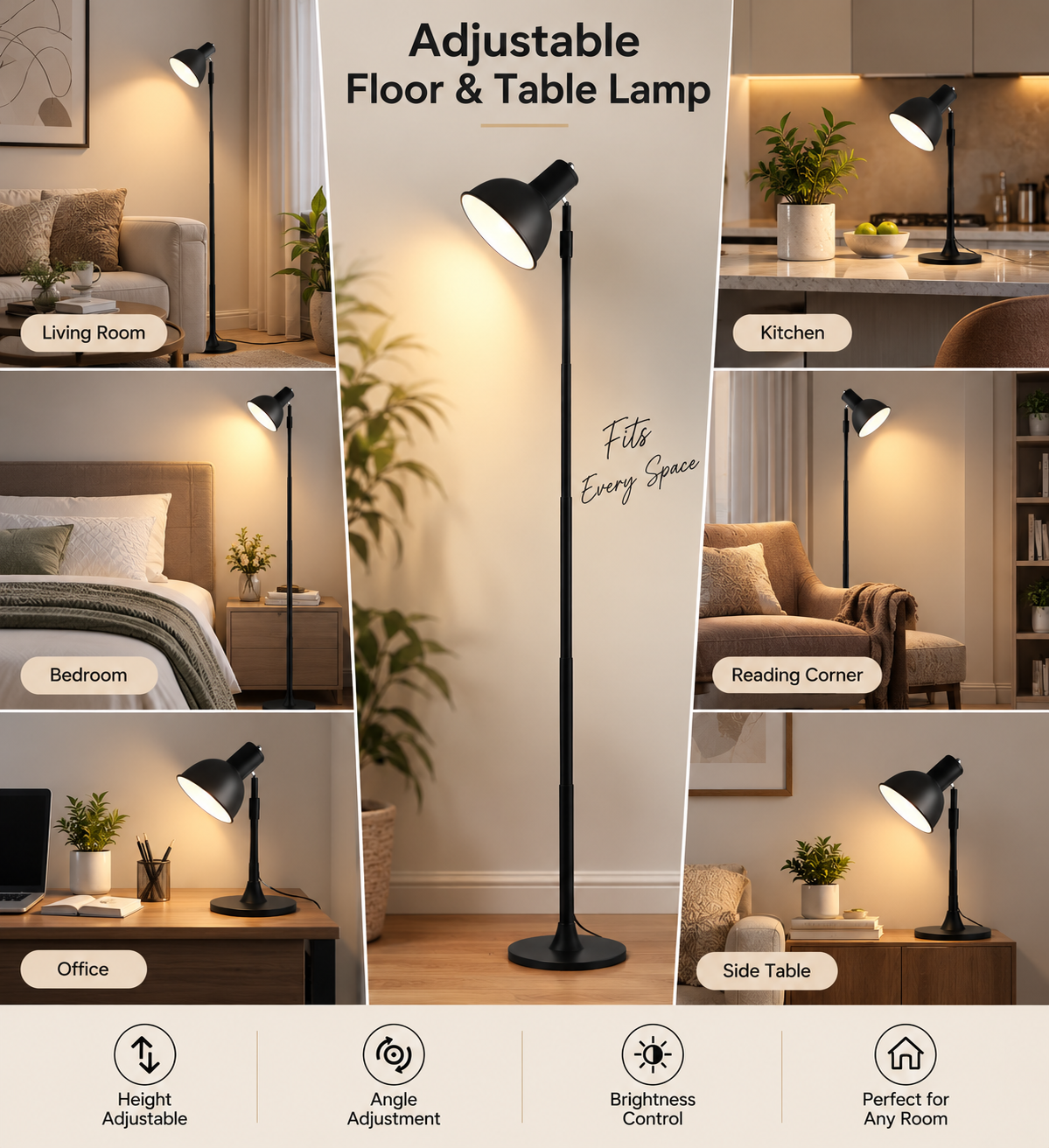 Adjustable Floor & Table Lamp