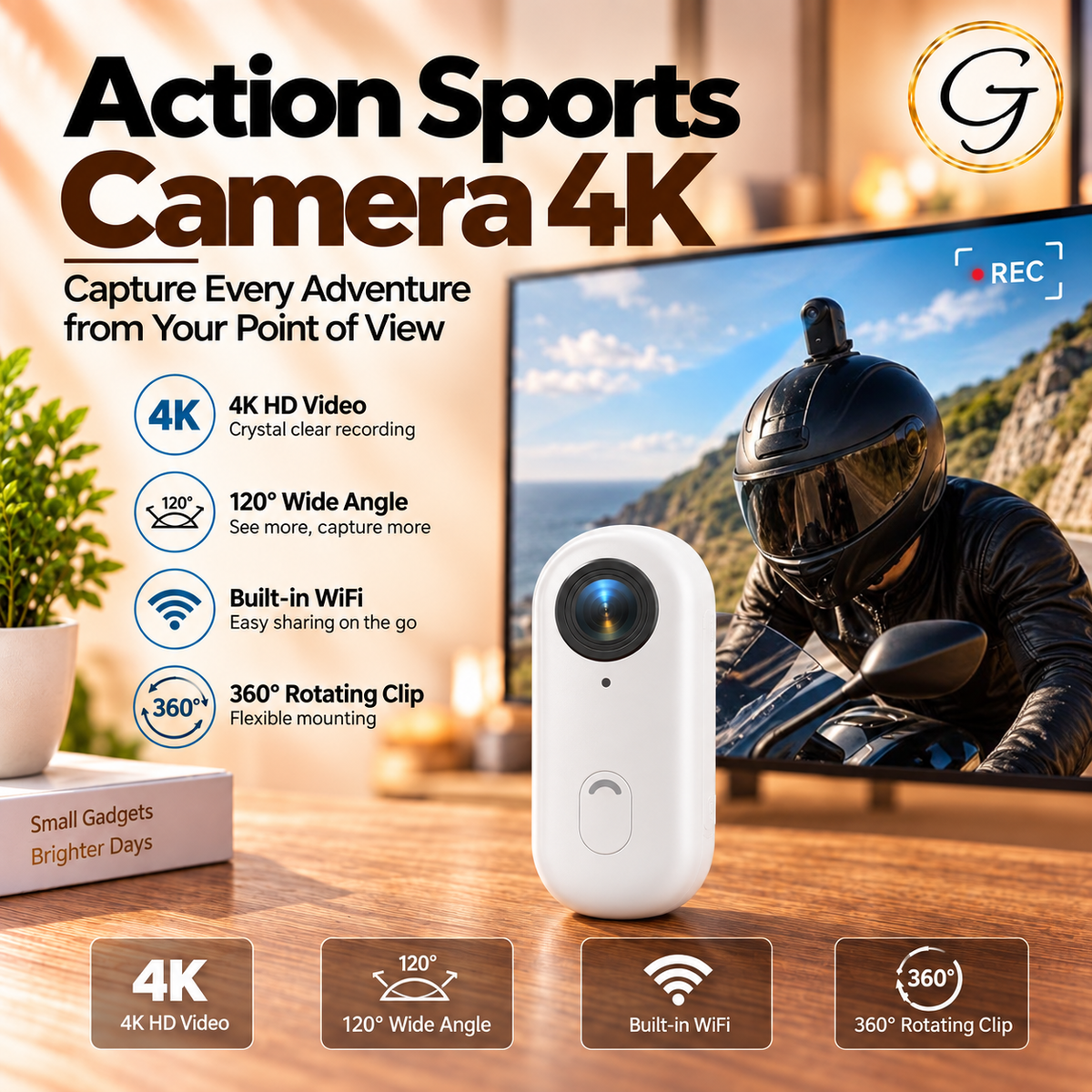 Action Sports Camera 4K Wifi