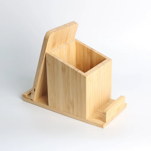 Wood Storage Box with Charger (Large)