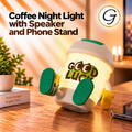 Coffee Night Light with Speaker and Phone Stand