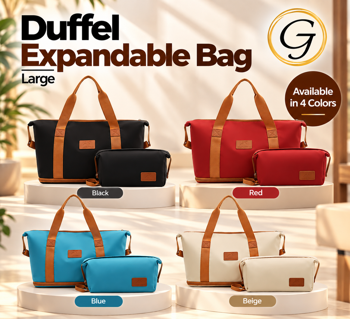 Duffel Expandable Bag -  Large