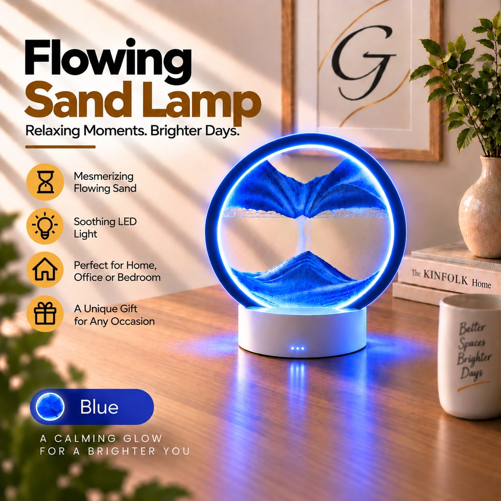 Flowing Sand Hourglass Lamp