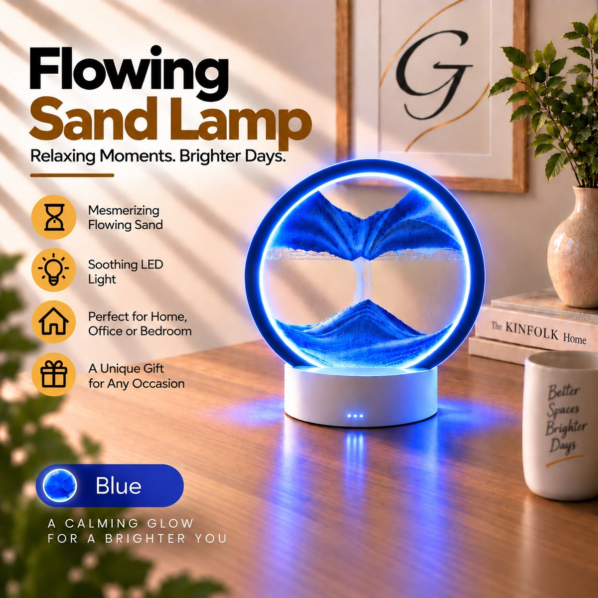 Flowing Sand Hourglass Lamp