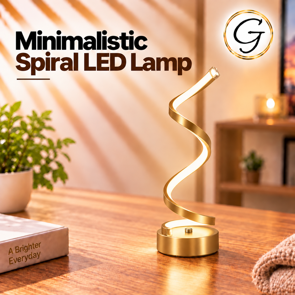 Minimalist Spiral LED Lamp