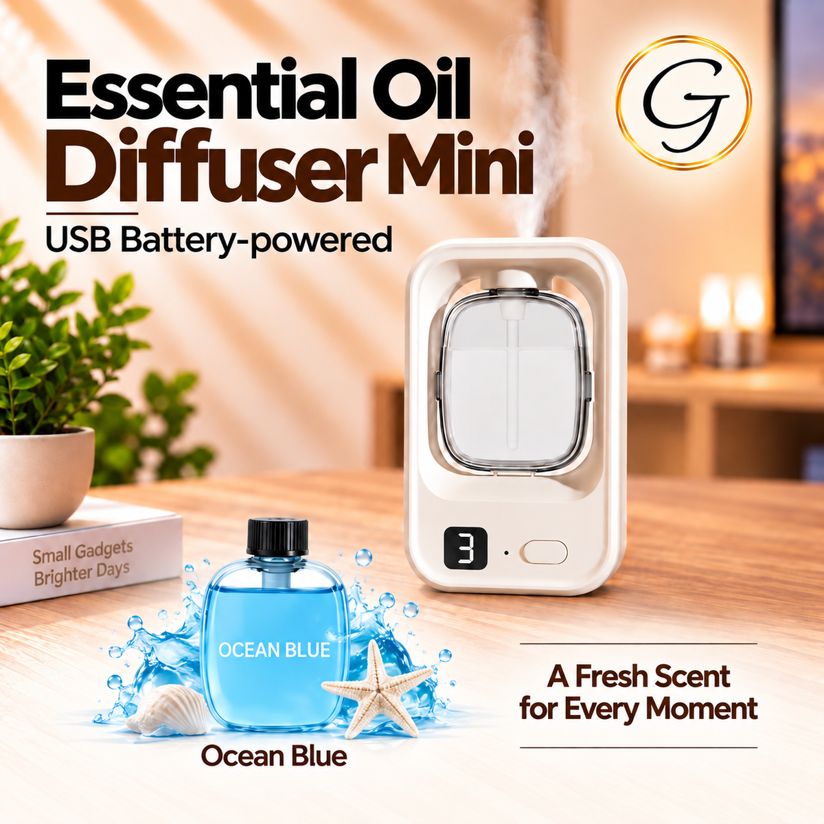 Essential Oil Diffuser Mini USB Battery-powered