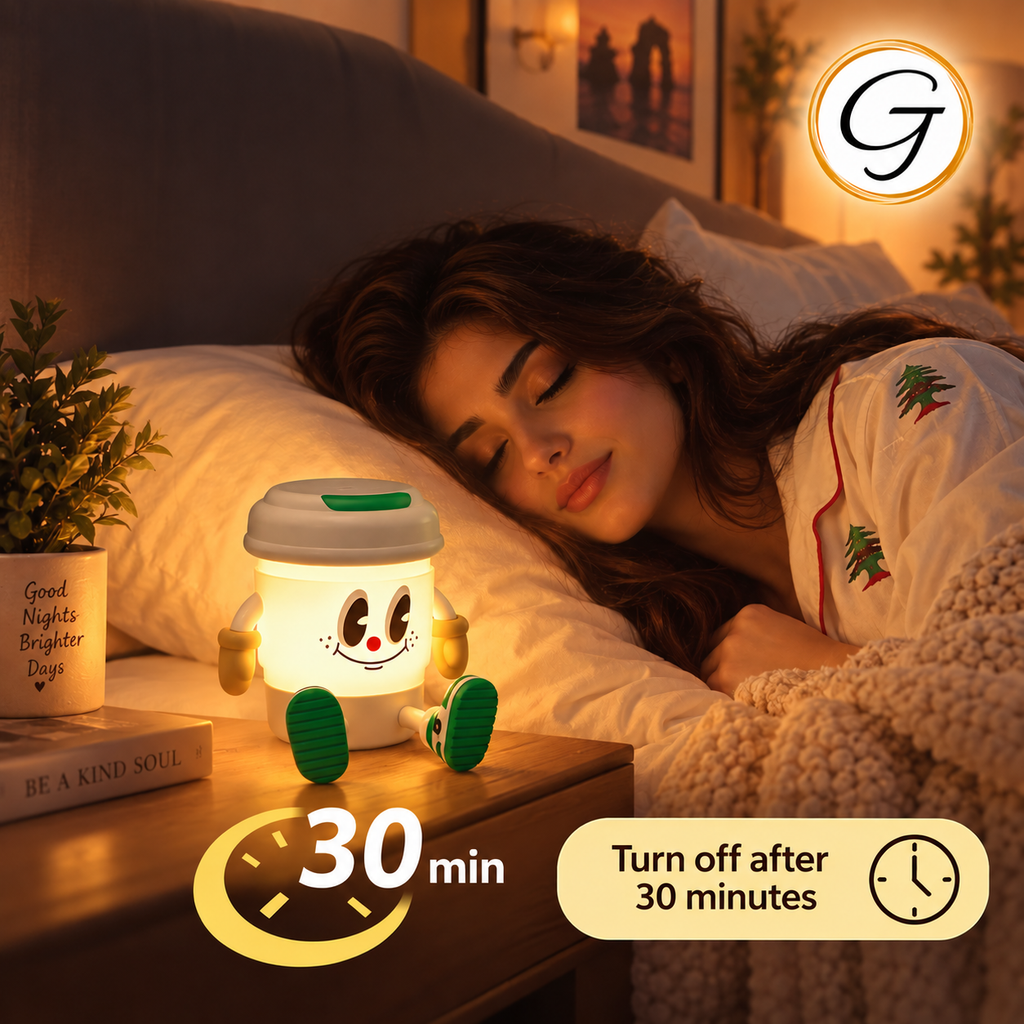 Coffee Night Light with Speaker and Phone Stand
