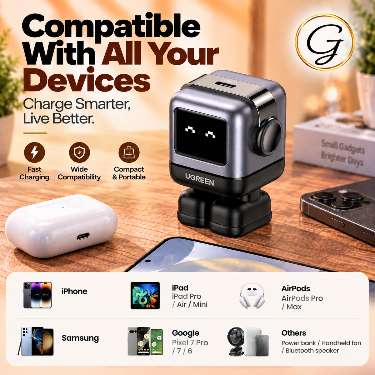 UGREEN Uno 30W - 1 Port
USB C Charger Adapter