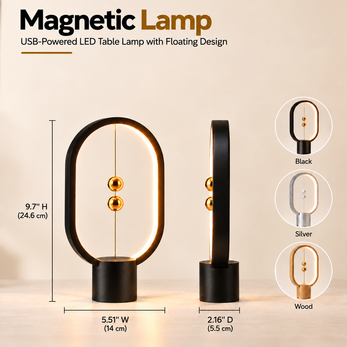 Magnetic LED Table Lamp