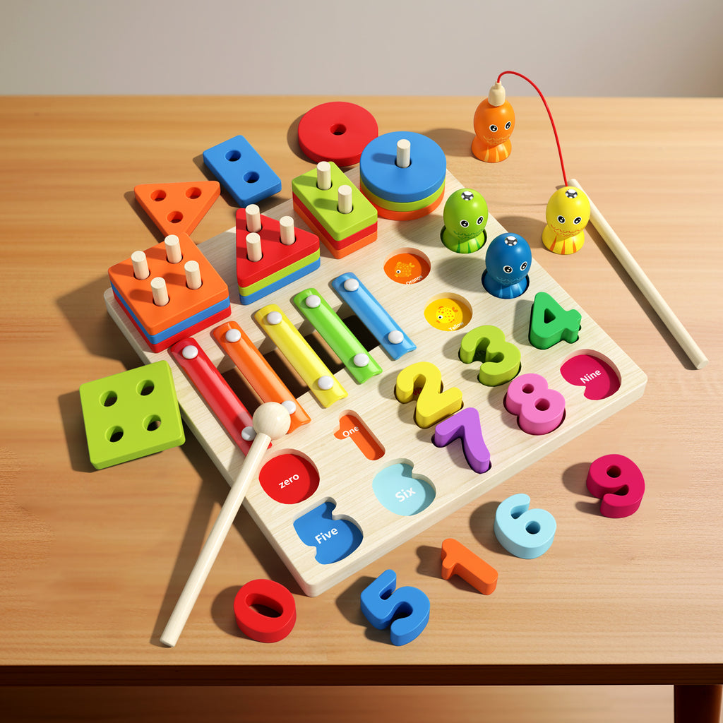 Montessori Four-in-one Geometric Shapes Sets